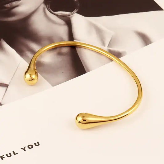 Water Drop Shaped Open Cuff Bangles