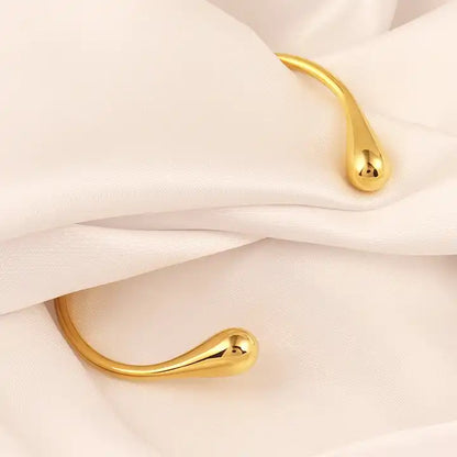 Water Drop Shaped Open Cuff Bangles