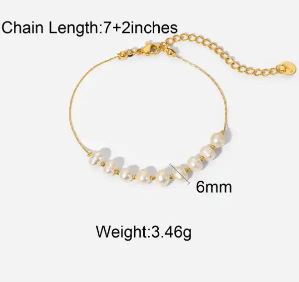 Malina Natural Pearl Bracelet