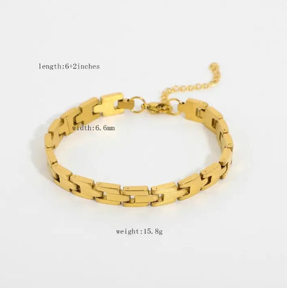 Hip Hop Flat Link Bracelet