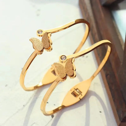 Elegant Open Butterfly Bangle