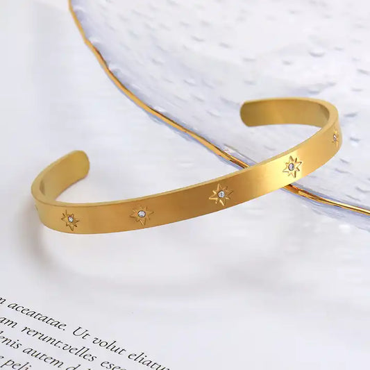 Wide Band Open Bangle