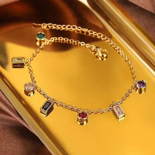 Zircon Charm Bracelet