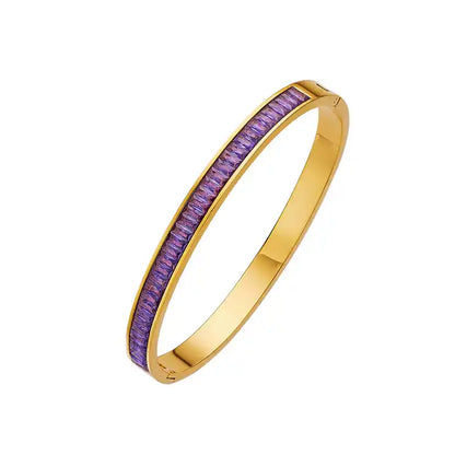 Classic Inlay Zircon Bangle