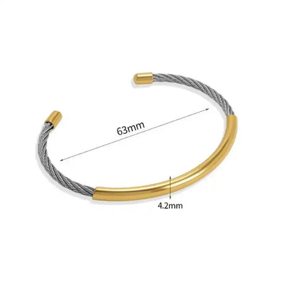 Two-Tone Twisted Wire Bangle