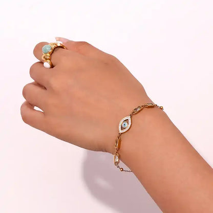 Zircon Evil Eyes Bracelet