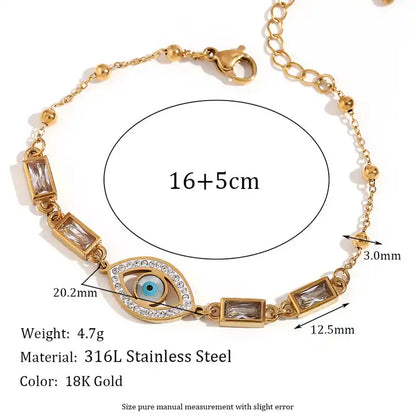 Zircon Evil Eyes Bracelet