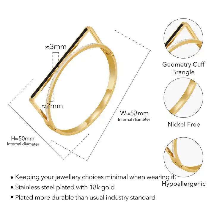 Oval Crystal Bangle