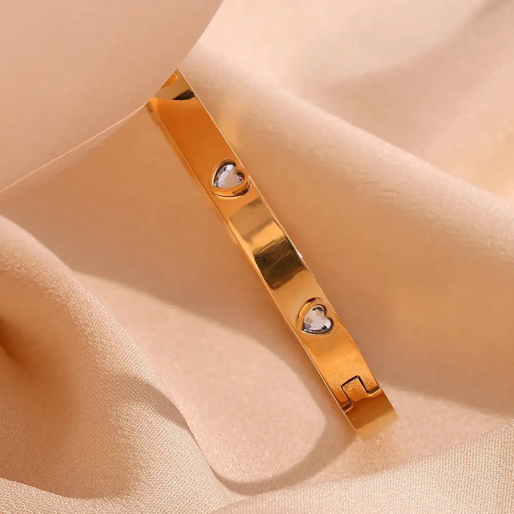 Zircon Heart Bangle