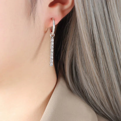 HipHop Long Zircon Earrings