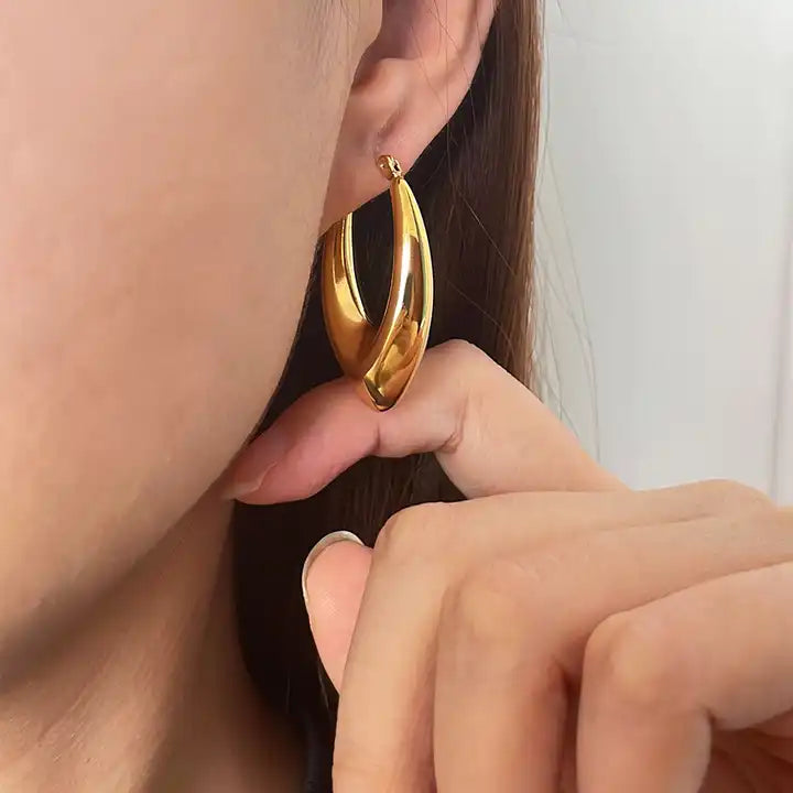 Oval Hoop Earrings