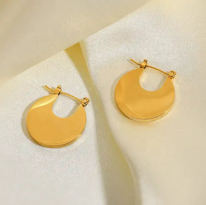 Chunky Round Hoop Earrings