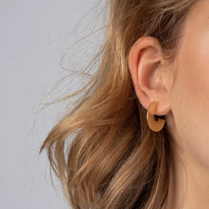 Chunky Round Hoop Earrings