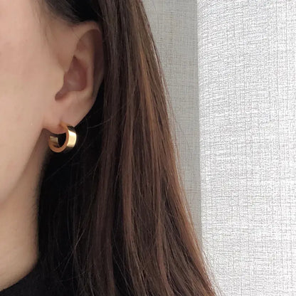 Wide C Shaped Hoop Earring