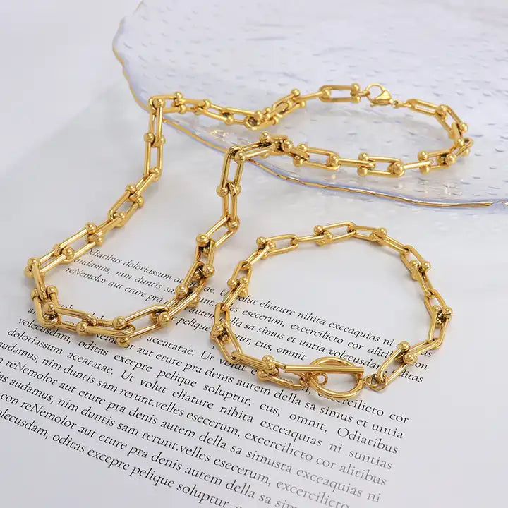 Handmade Thick U Shape Chain Bracelet