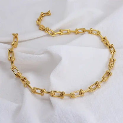 Handmade Thick U Shape Chain Necklace