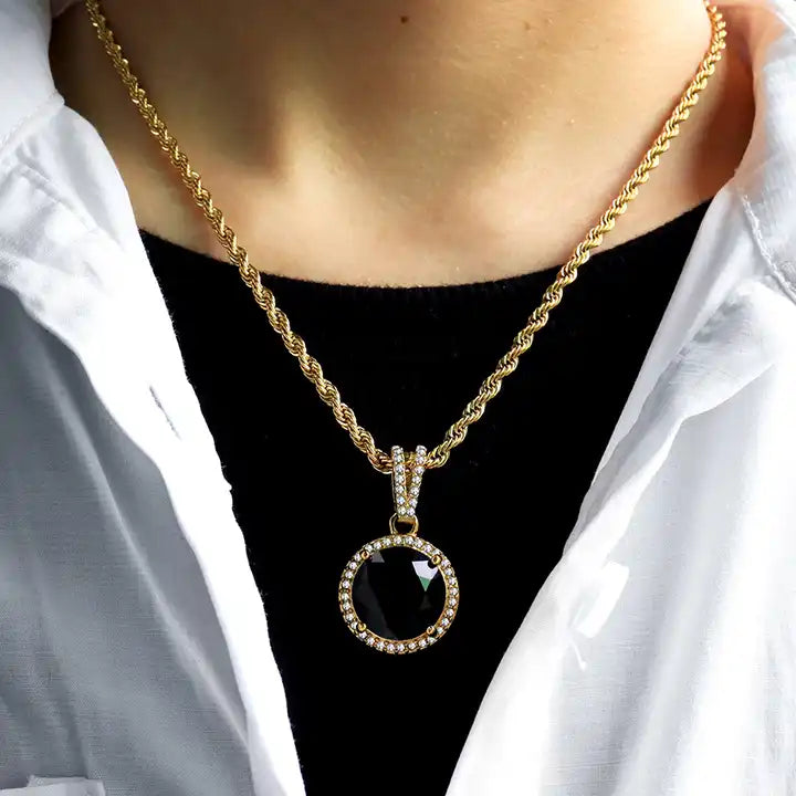 Zircon Black Diamond Pendant Necklace