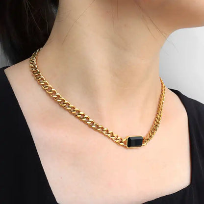 Classie Gemstone Pendant Choker