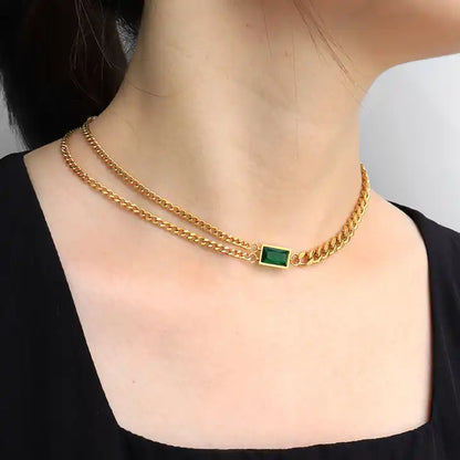 Classie Gemstone Pendant Choker