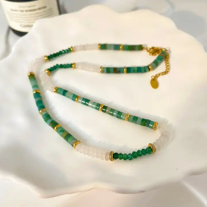 Handmade Natural Jade Stone Necklace