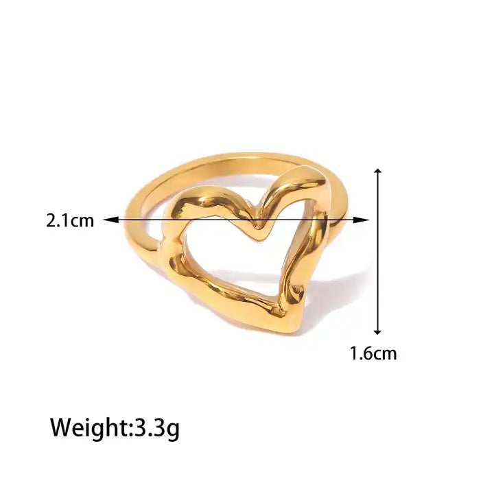 Helen Irregular Heart Ring