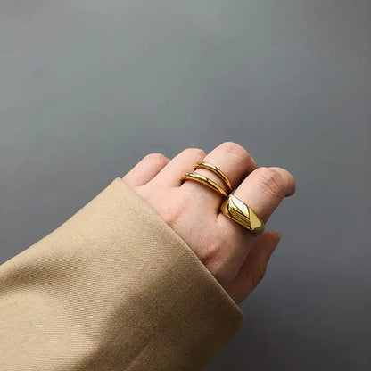 C-shape Double Layer Ring