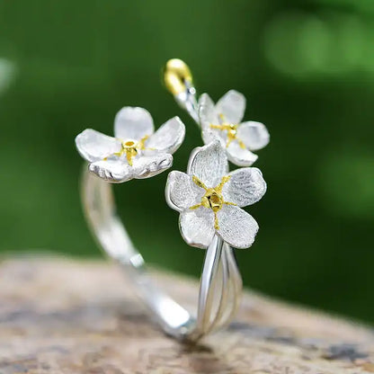 Forget-me-not Flowers Opening Ring