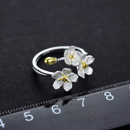 Forget-me-not Flowers Opening Ring