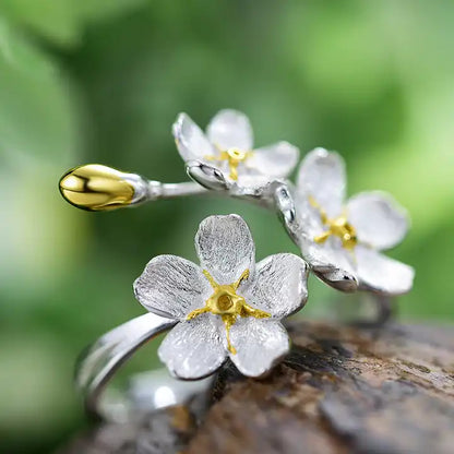 Forget-me-not Flowers Opening Ring