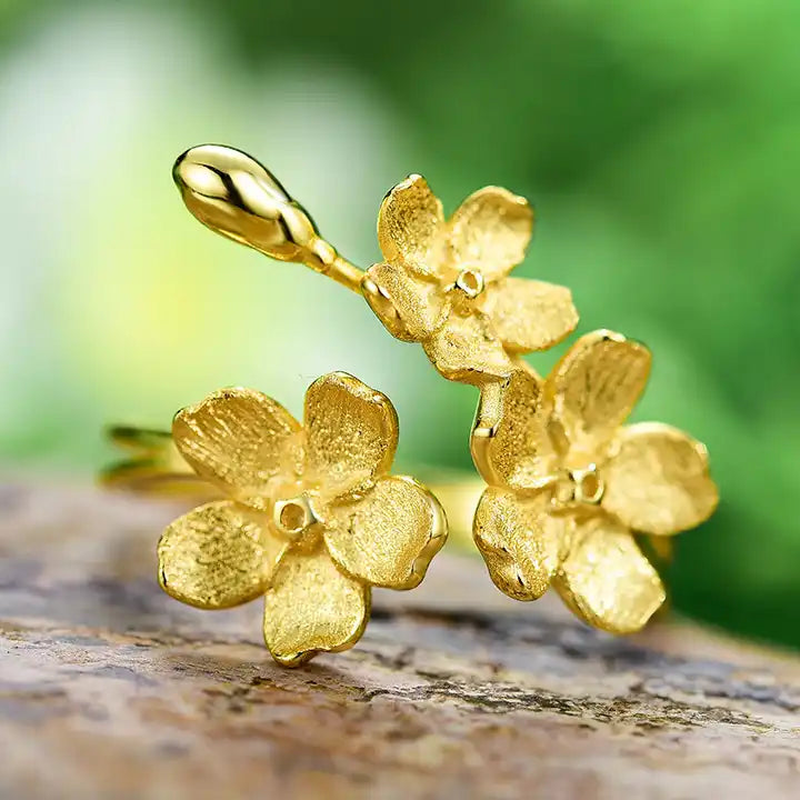 Forget-me-not Flowers Opening Ring