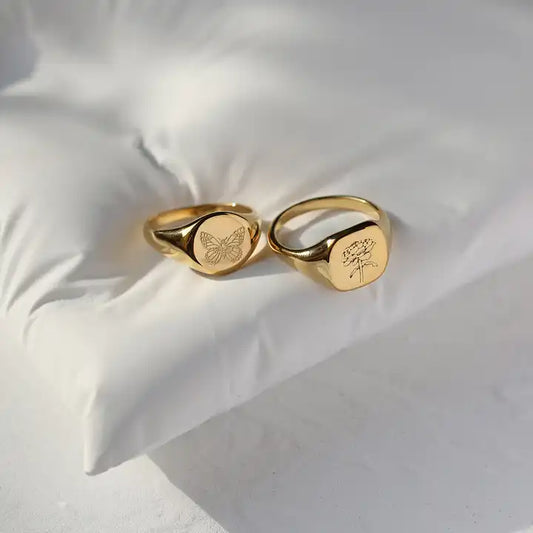 Vintage Engraved Rings