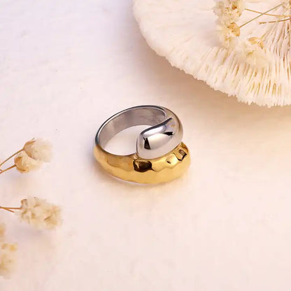 Chunky Two Color Tones Ring