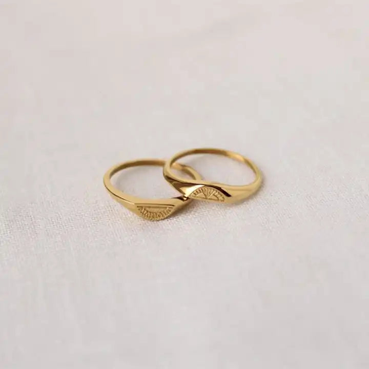 Sun and Moon Couple Ring