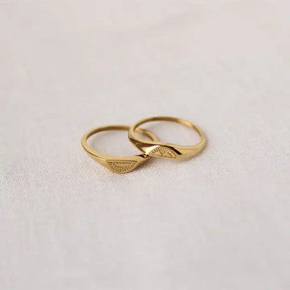 Sun and Moon Couple Ring