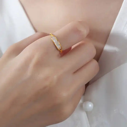 White Shell Ring