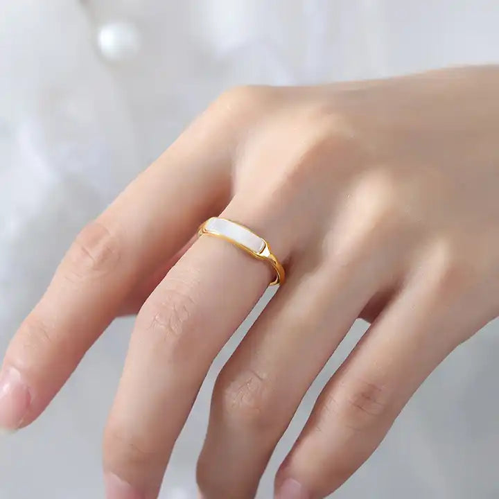 White Shell Ring