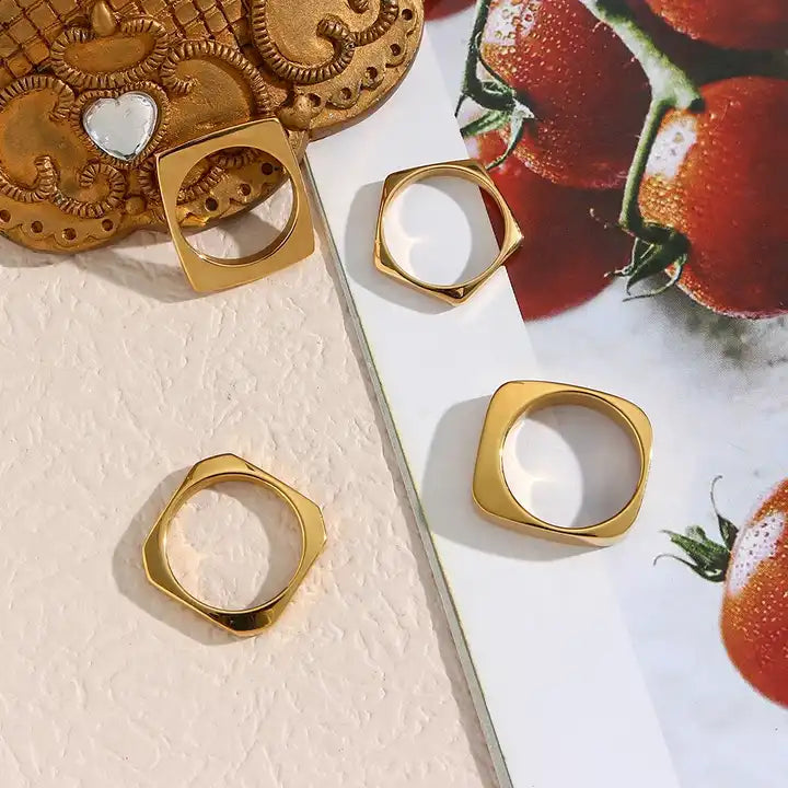 Geometric Lock Nuts Rings