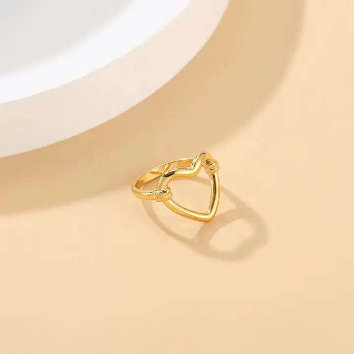 Simple Open Heart Ring