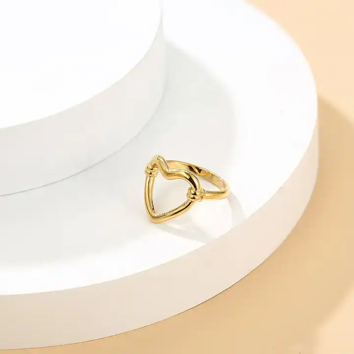 Simple Open Heart Ring