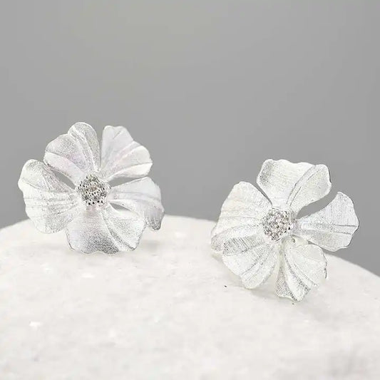 Peony Flower Stud Earrings