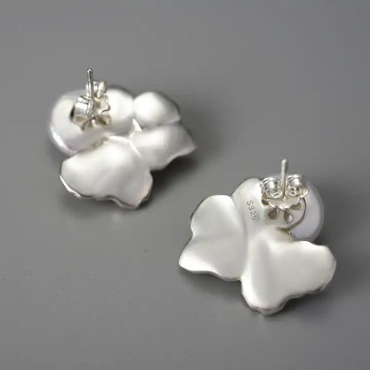 Baroque pearl stud earrings