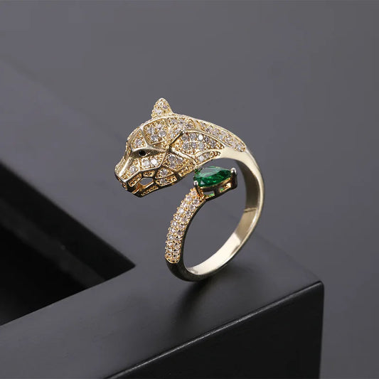 Leopard Head Ring